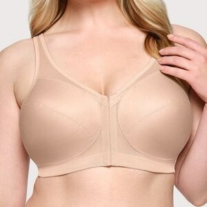 Sz 42F Glamorise MagicLift Front-Closure with Posture Back Support Bra
